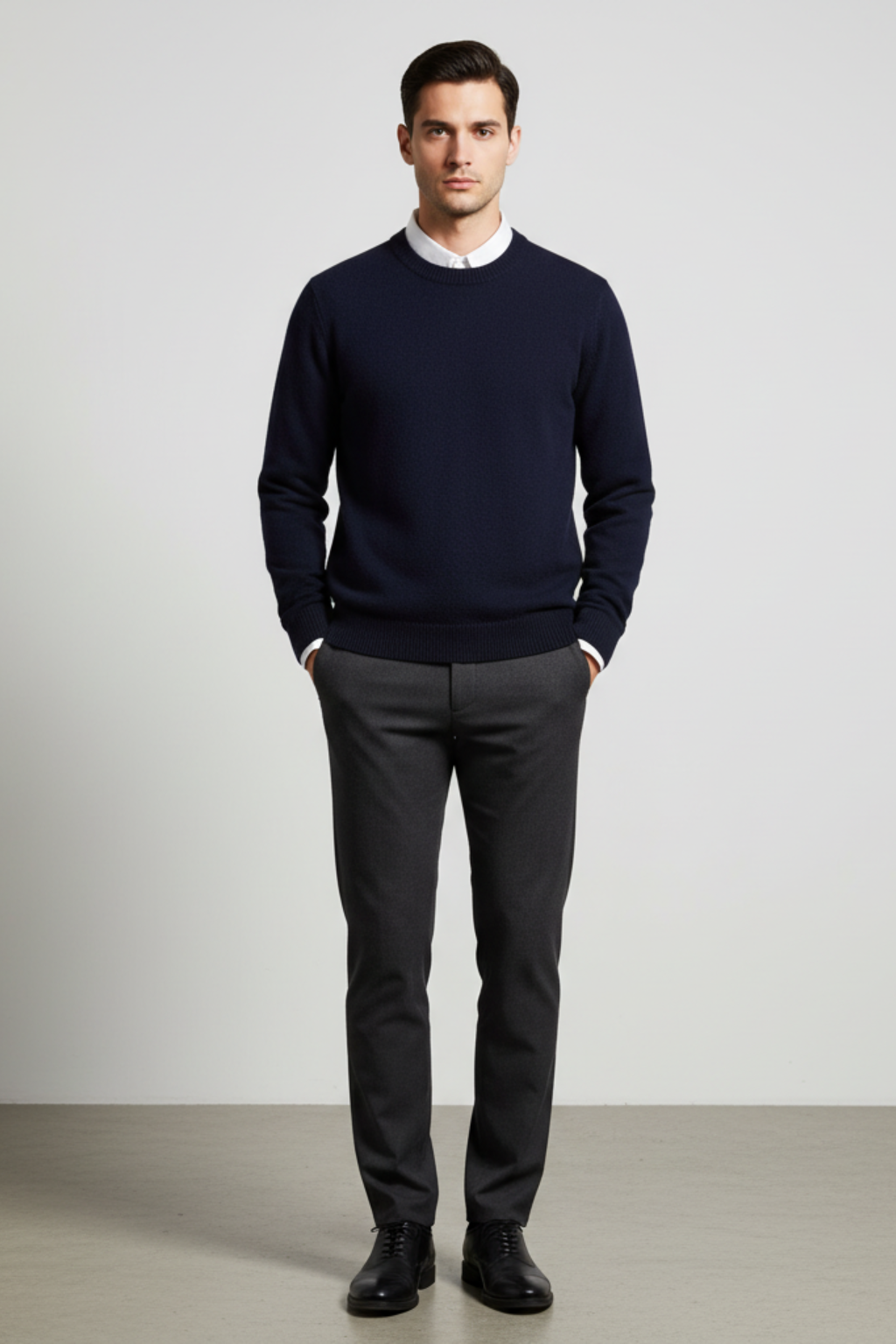 Men’s Oversized Fibre-Blend Sweater - Relaxed Fit with Generous Texture