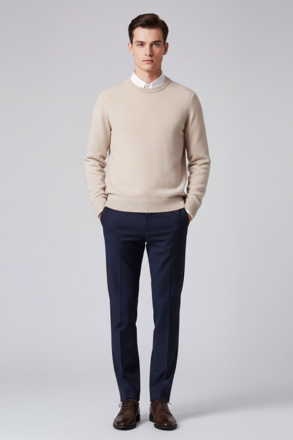 Men’s Oversized Fibre-Blend Sweater - Relaxed Fit with Generous Texture
