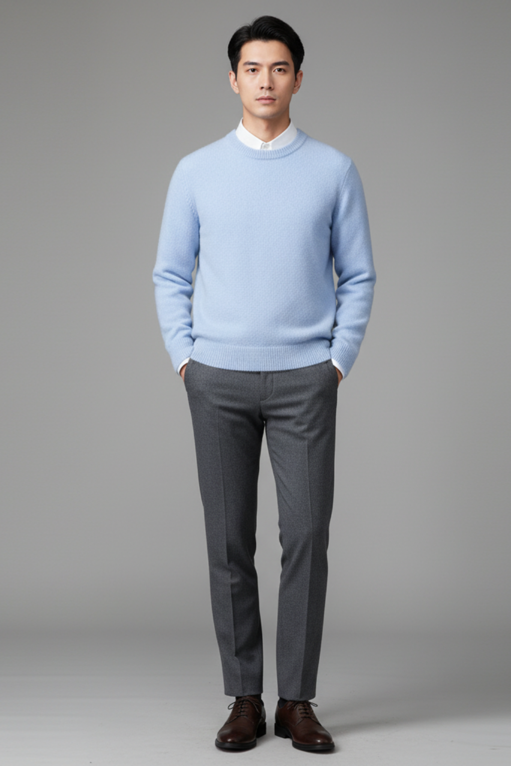 Men’s Oversized Fibre-Blend Sweater - Relaxed Fit with Generous Texture