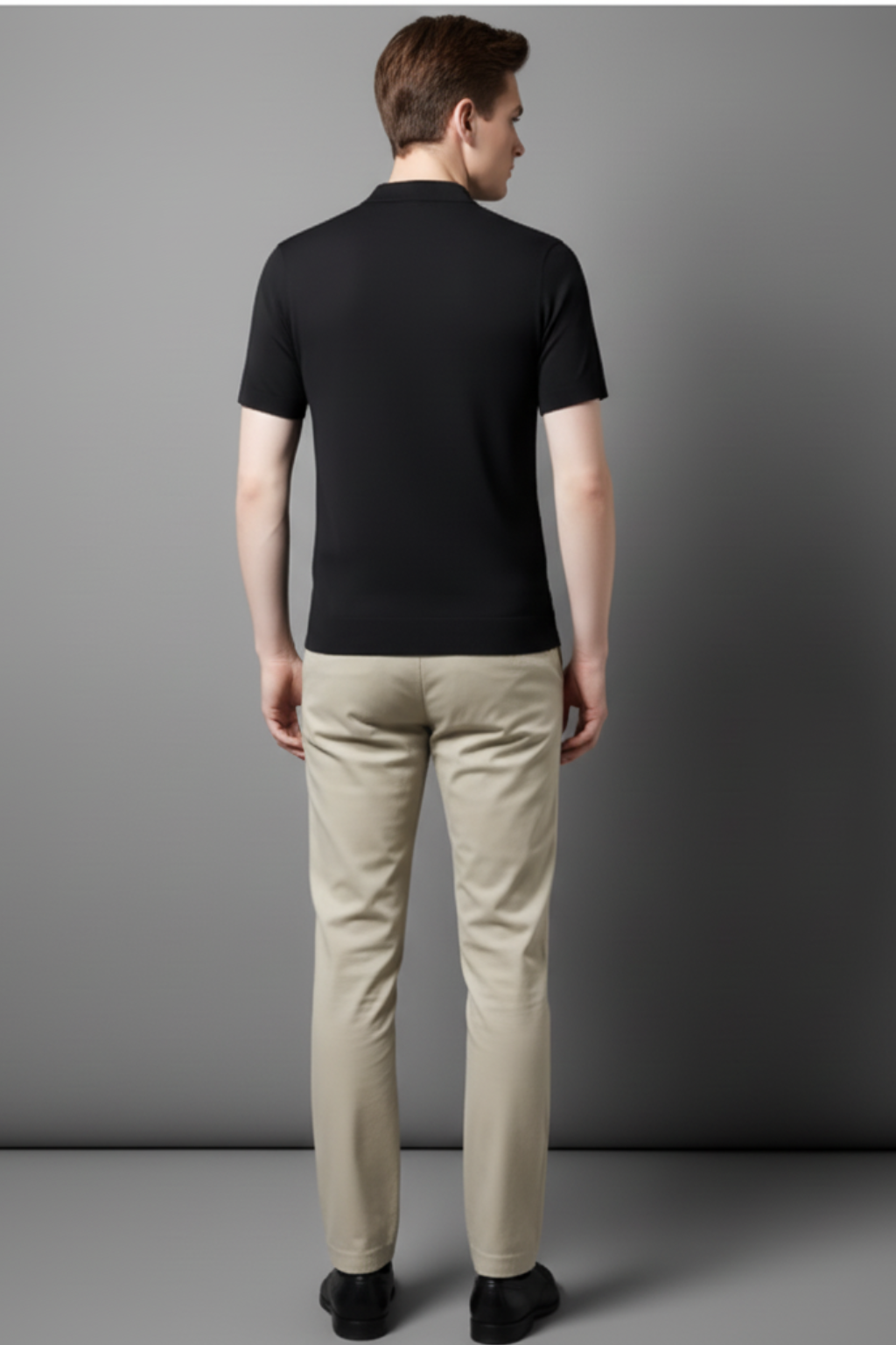 Men’s Short Sleeve Polo Shirt - Knit Lapel Top for Business Casual Wear
