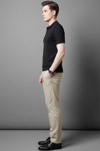 Men’s Short Sleeve Polo Shirt - Knit Lapel Top for Business Casual Wear