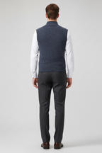 Men’s Sleeveless Zipper Knit Vest - Versatile Layer for Casual Wear
