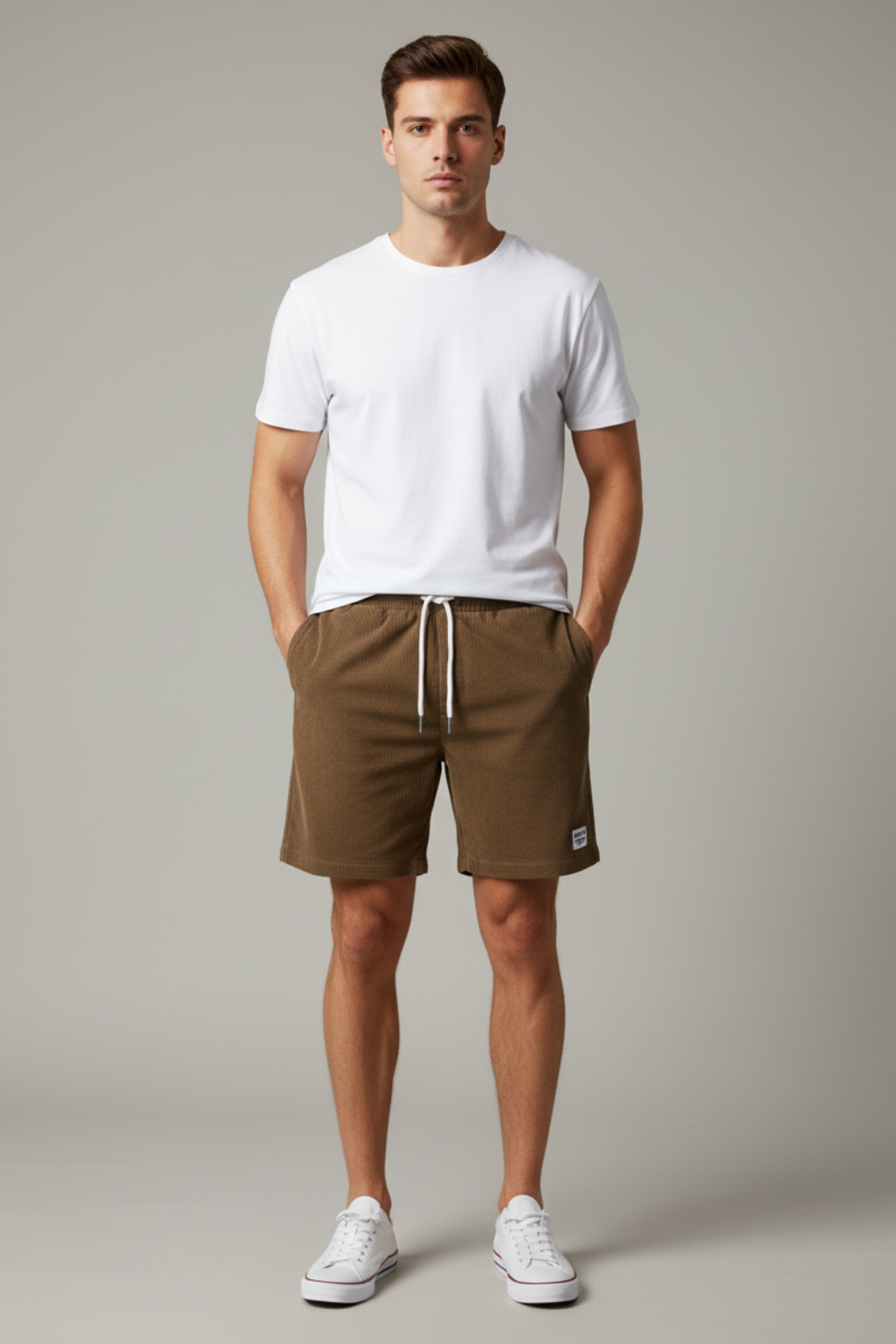 Men’s Summer Corduroy Shorts - Lightweight Loose Fit Casual Wear