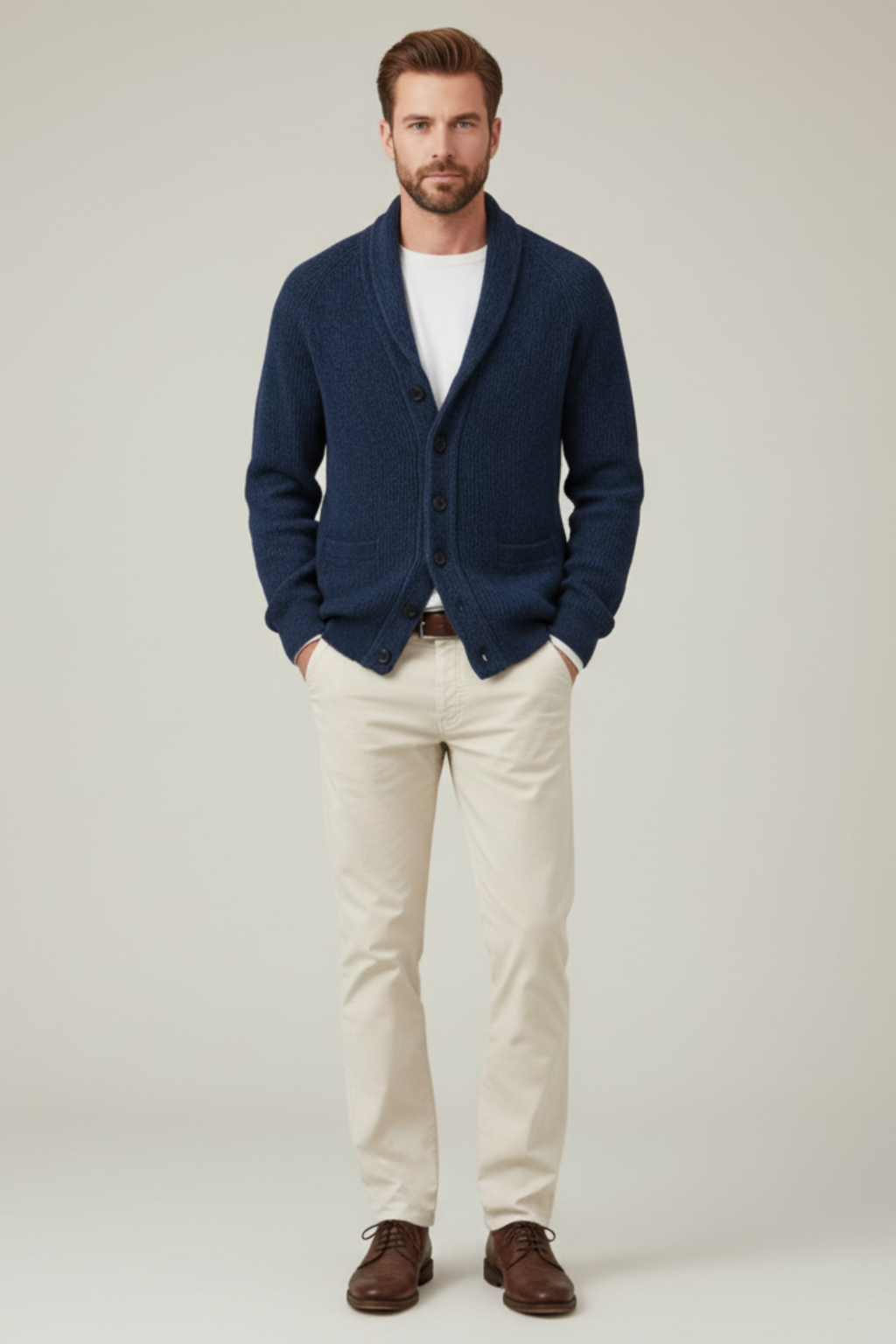 Men’s Textured Knit Sweater - Elevated Layering Piece