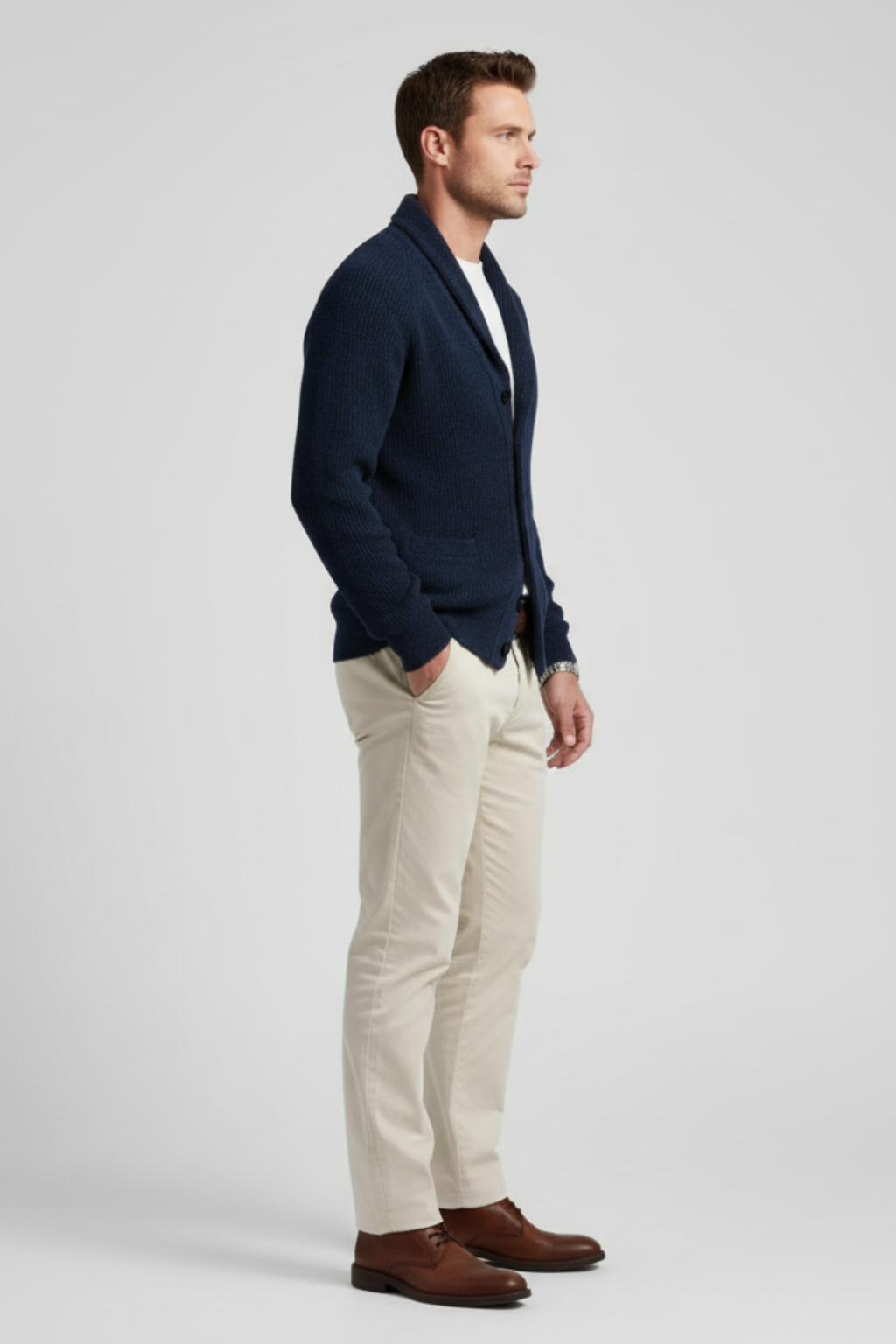 Men’s Textured Knit Sweater - Elevated Layering Piece