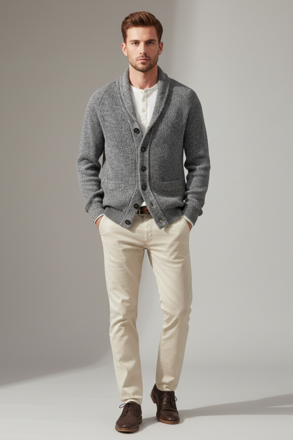Men’s Textured Knit Sweater - Elevated Layering Piece