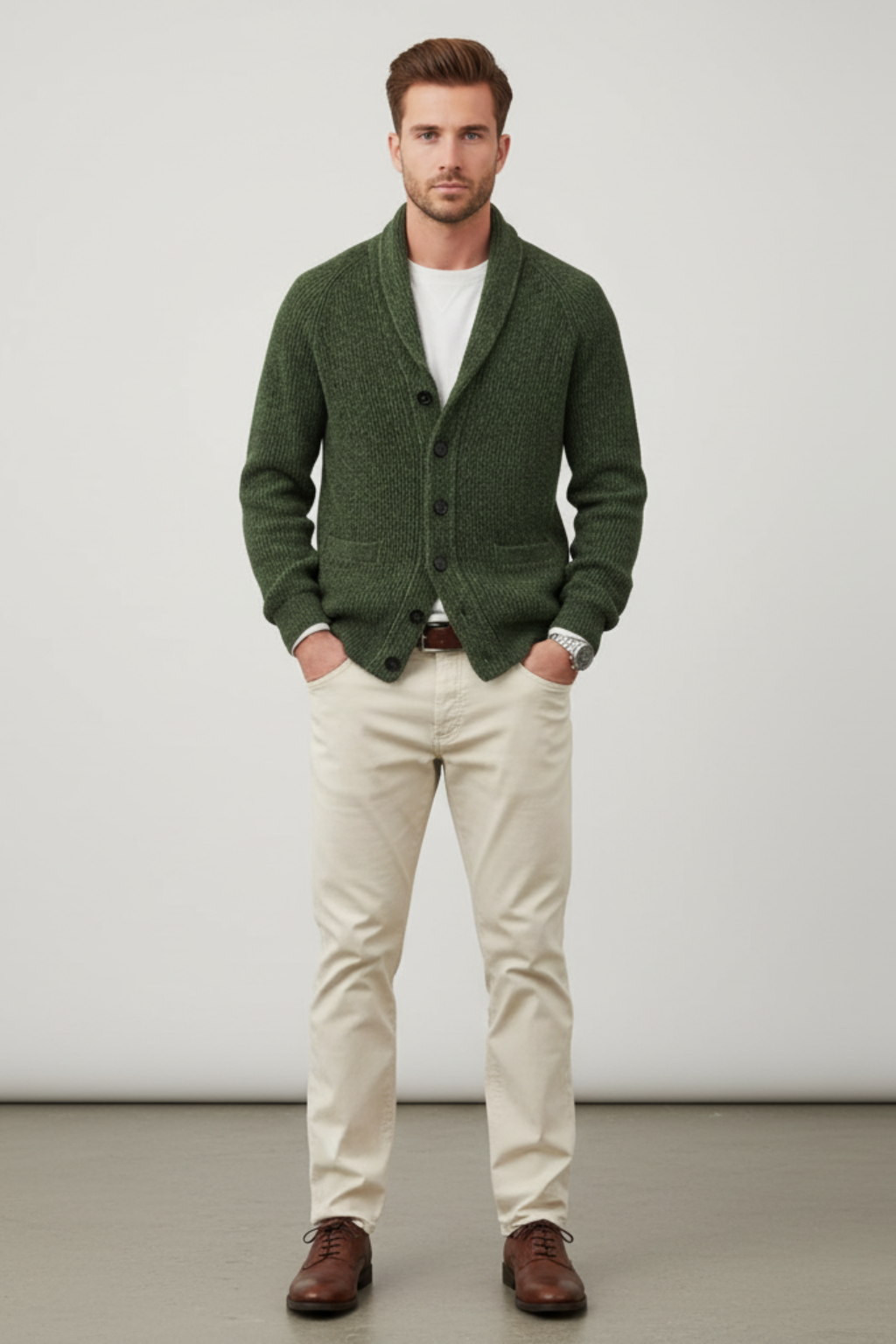 Men’s Textured Knit Sweater - Elevated Layering Piece
