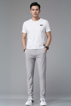 Men’s Ultra-Thin Slim Straight Pants - Stretch Casual Trousers
