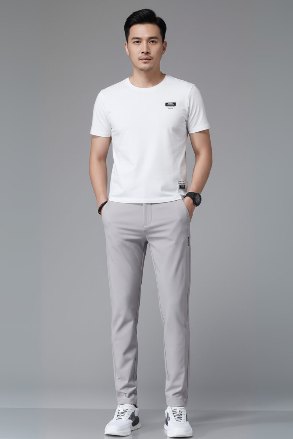 Men’s Ultra-Thin Slim Straight Pants - Stretch Casual Trousers