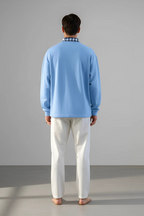 Men’s V-Neck Sweatshirt - Loose Fit Pullover