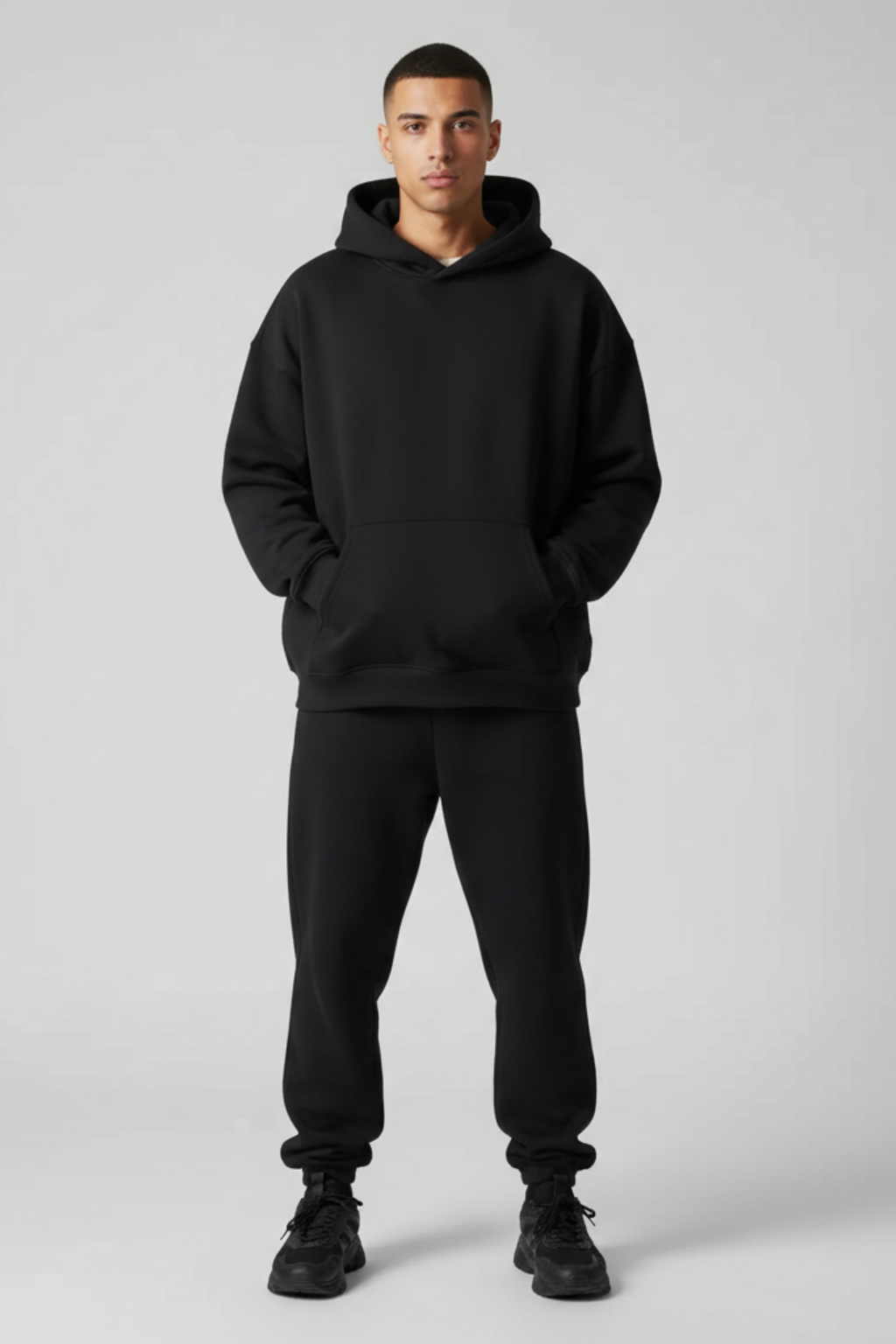 Men’s Weighted Hoodie - Knit Fabric with Relaxed Fit