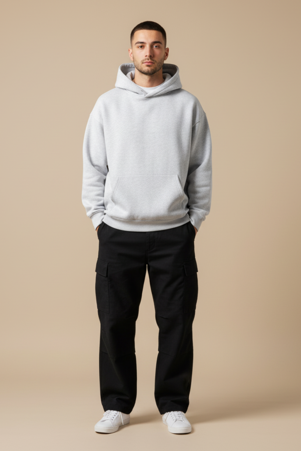 Men’s Weighted Hoodie - Knit Fabric with Relaxed Fit