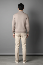 Men’s Wool Blend Quarter Zip Sweater - Regular Fit Knit Pullover
