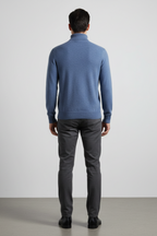 Men’s Wool Blend Turtleneck Sweater - Ribbed Cuffs Regular Fit Pullover