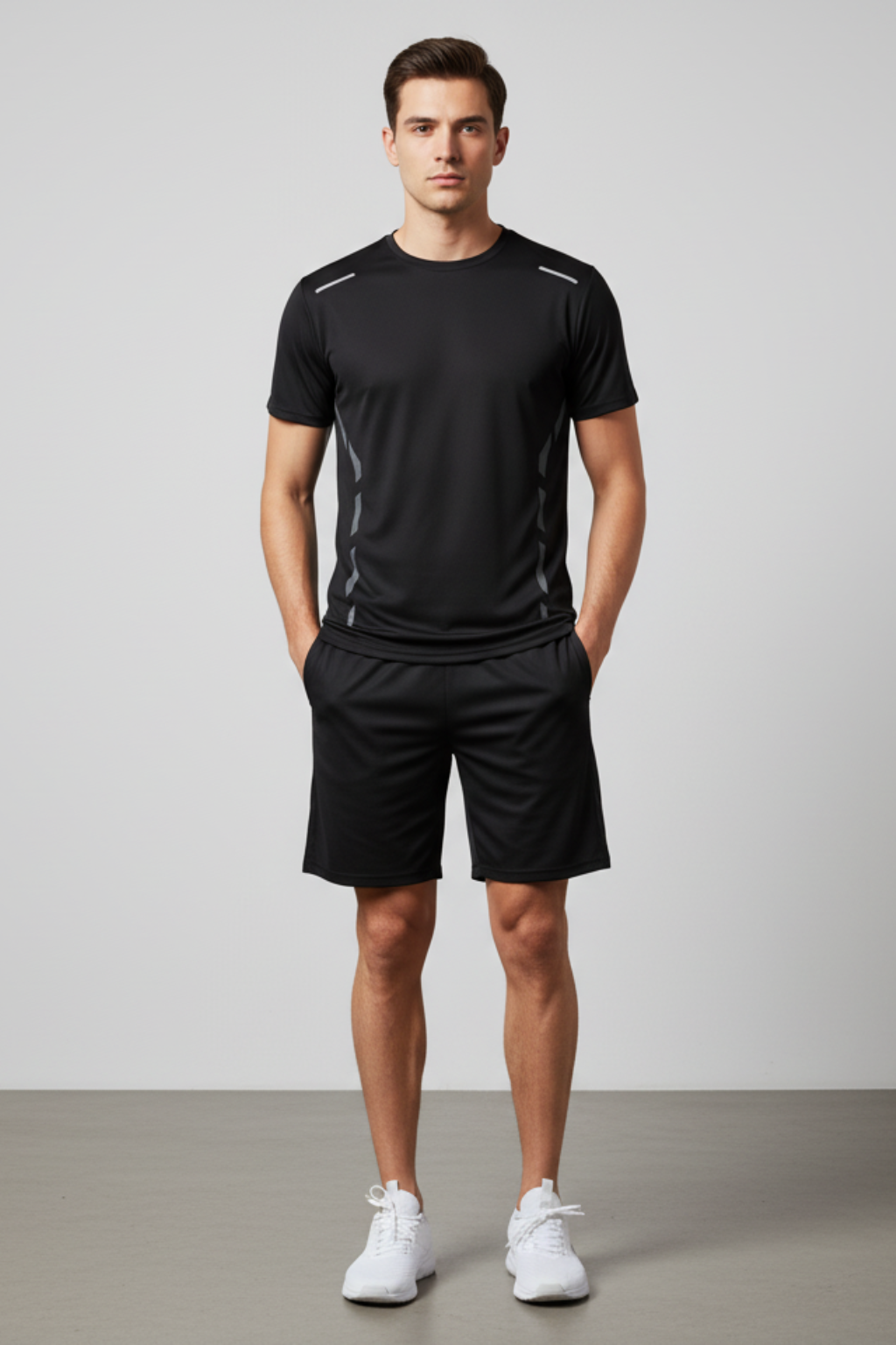 Men’s 2-Piece Summer Sports Set - Quick-Dry T-Shirt and Shorts