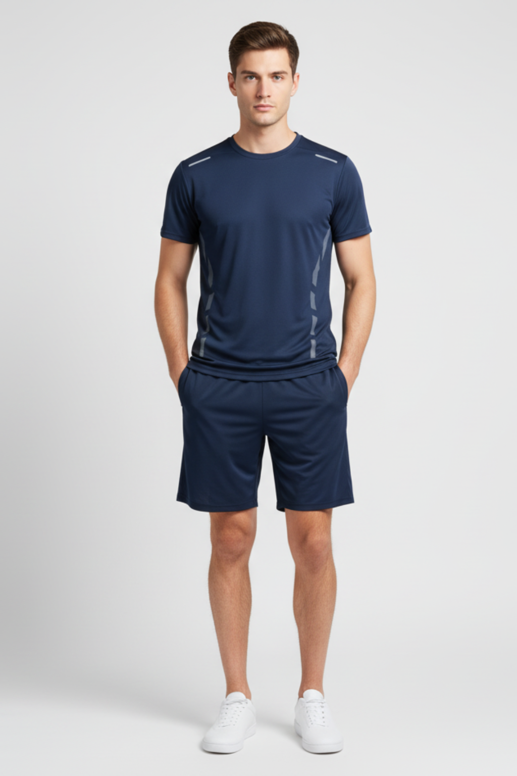 Men’s 2-Piece Summer Sports Set - Quick-Dry T-Shirt and Shorts