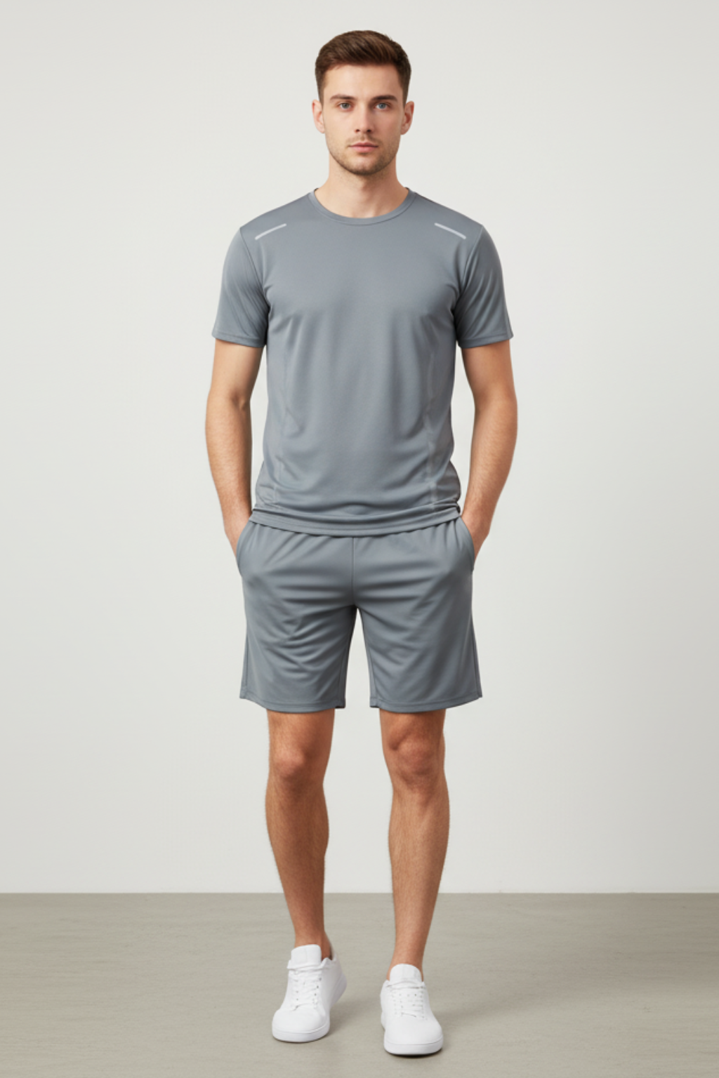 Men’s 2-Piece Summer Sports Set - Quick-Dry T-Shirt and Shorts