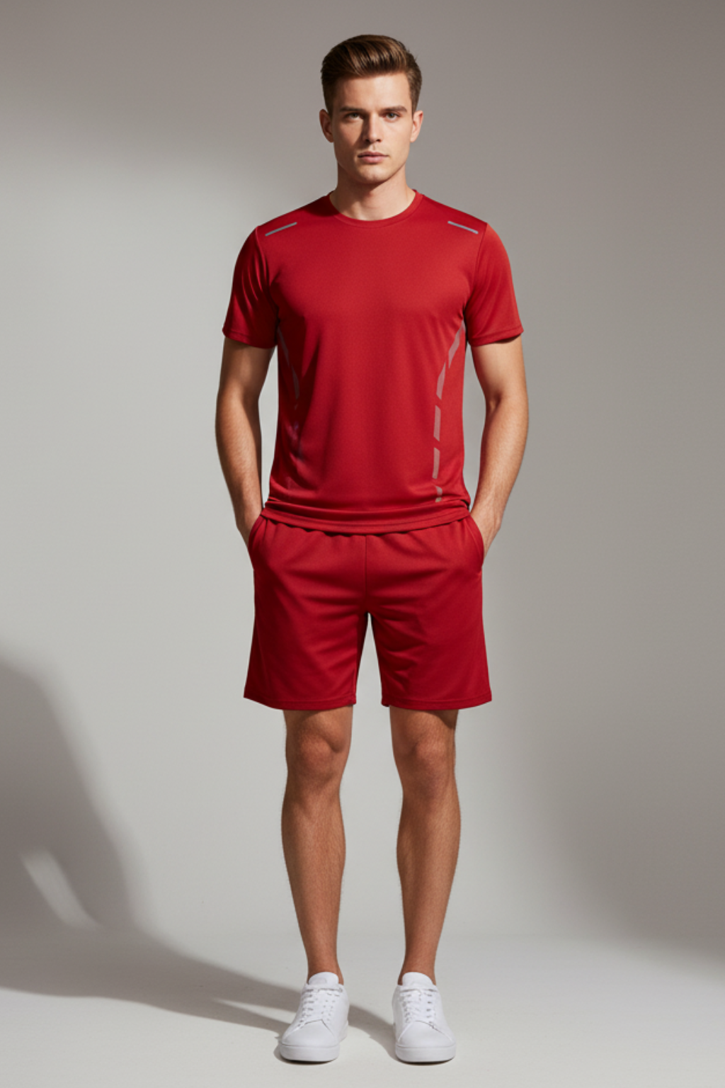 Men’s 2-Piece Summer Sports Set - Quick-Dry T-Shirt and Shorts