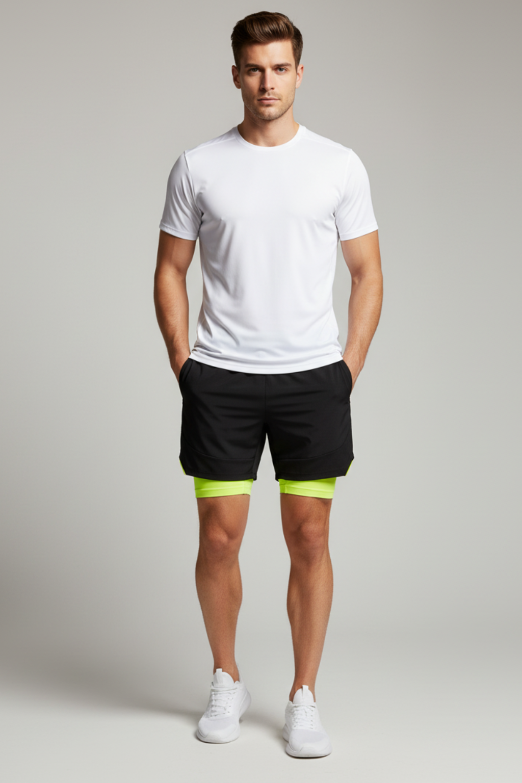 Men’s 2-in-1 Running Shorts - Quick-Dry Training and Sportswear