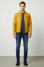 Men’s Biker Style Zipper Jacket