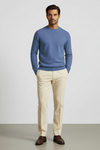 Men’s Classic Crew Knit Jumper - Refined Fibre and Everyday Structure