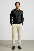 Men’s Classic Crew Knit Jumper - Refined Fibre and Everyday Structure