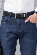 Men’s Classic Slim Fit Jeans - Soft Black Straight Denim