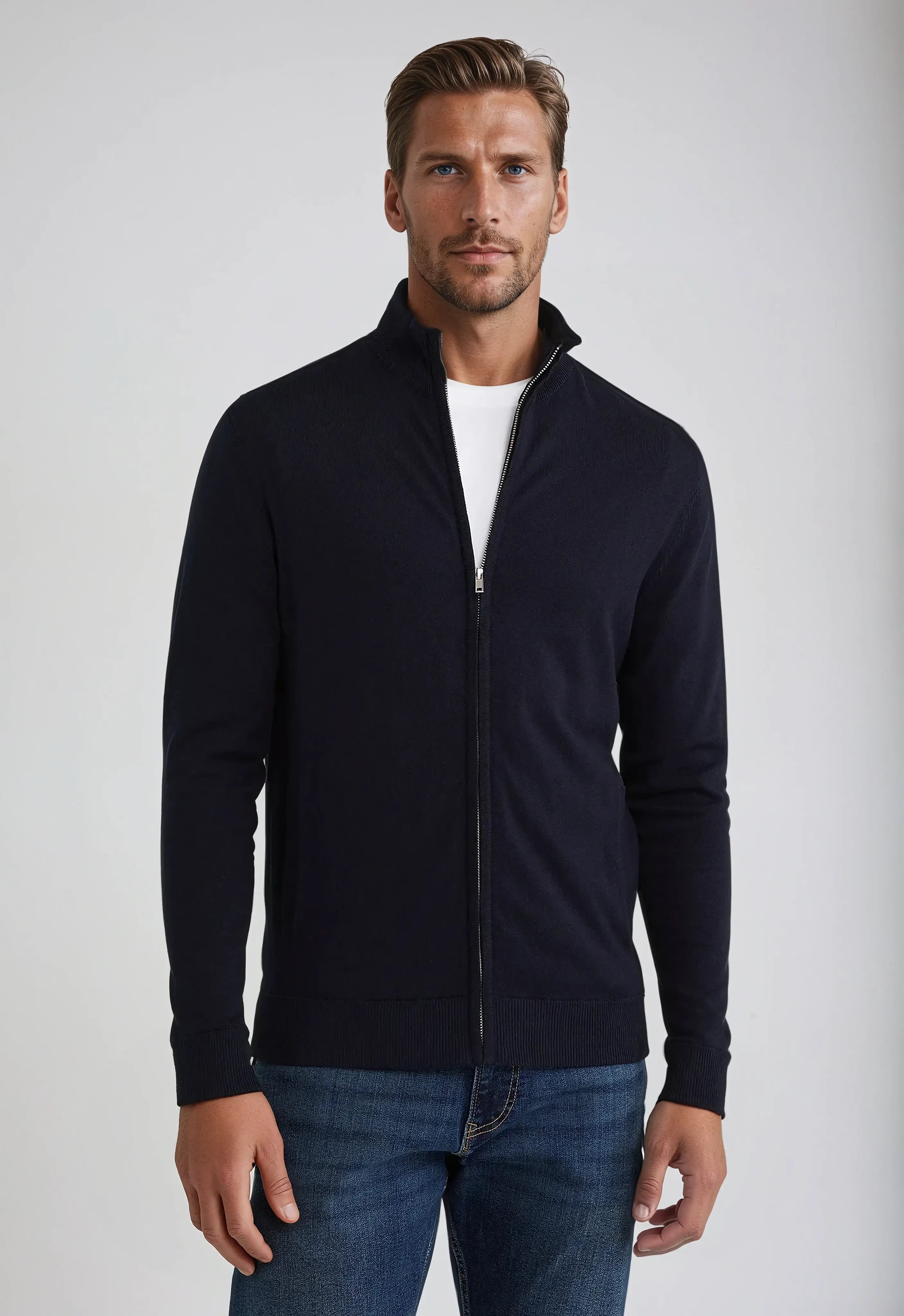 Leo | Men's Full Zip Classic Sweatshirt