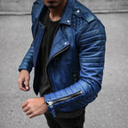 Adam | Men’s Zip Up Quilted Biker Style Jacket