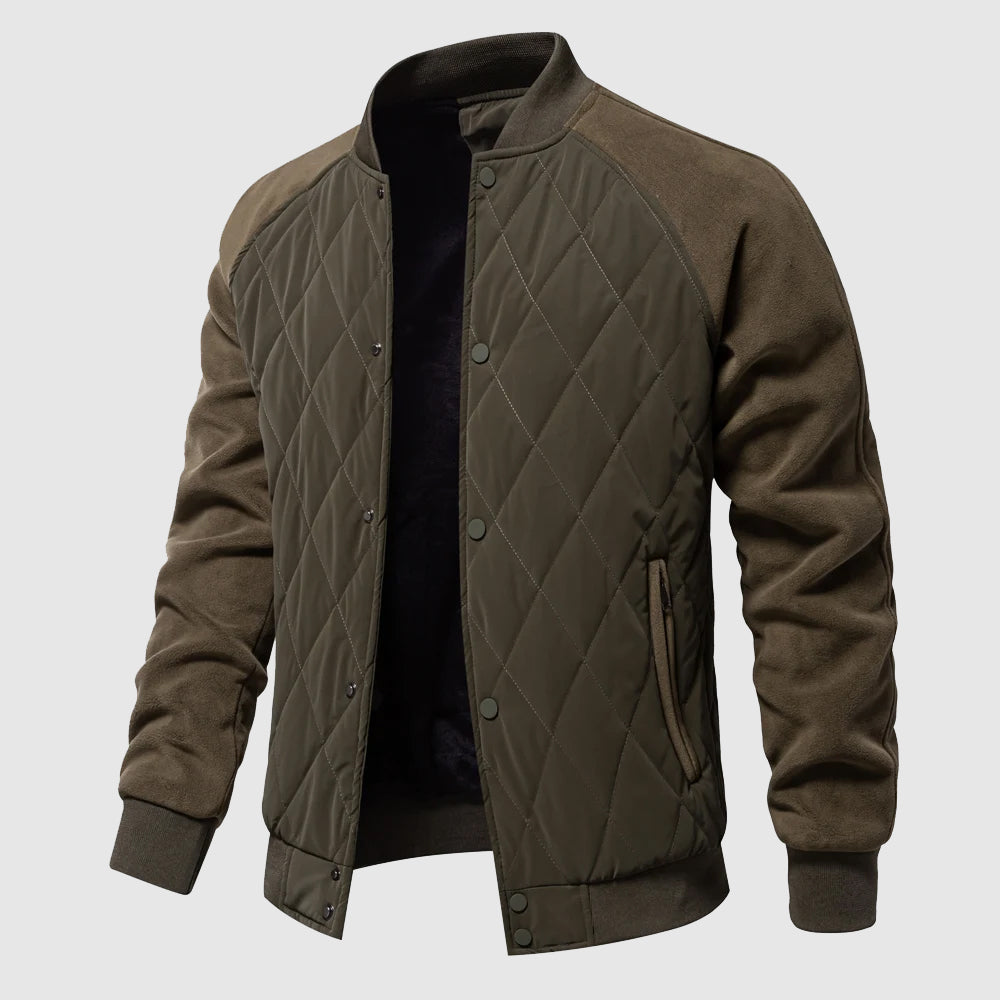 Charlie | Men’s Classic Long Sleeve Quilted Bomber Jacket