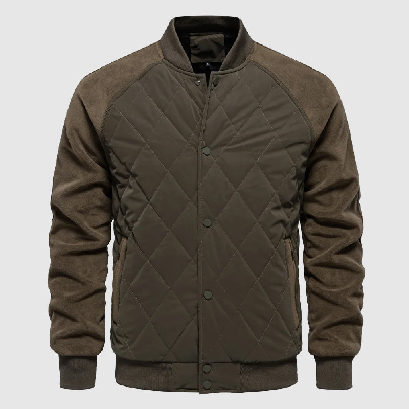 Charlie | Men’s Classic Long Sleeve Quilted Bomber Jacket