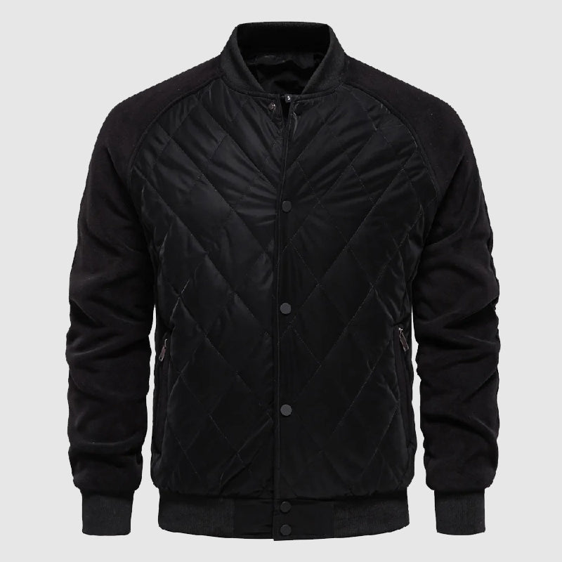 Charlie | Men’s Classic Long Sleeve Quilted Bomber Jacket