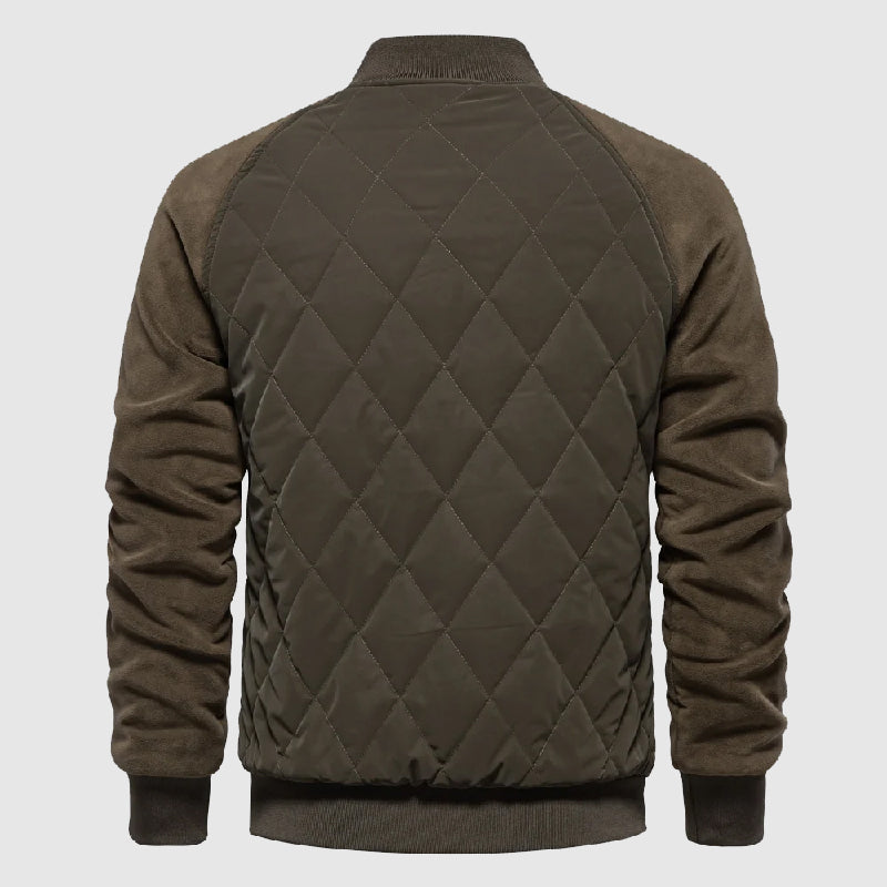 Charlie | Men’s Classic Long Sleeve Quilted Bomber Jacket