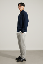 Men’s Wool Blend Half Zip Sweater - Classic Style with Modern Warmth