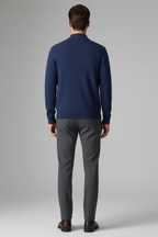 Men’s Zipper Mock Neck Long Sleeve Cardigan - Knitwear for Autumn and Winter