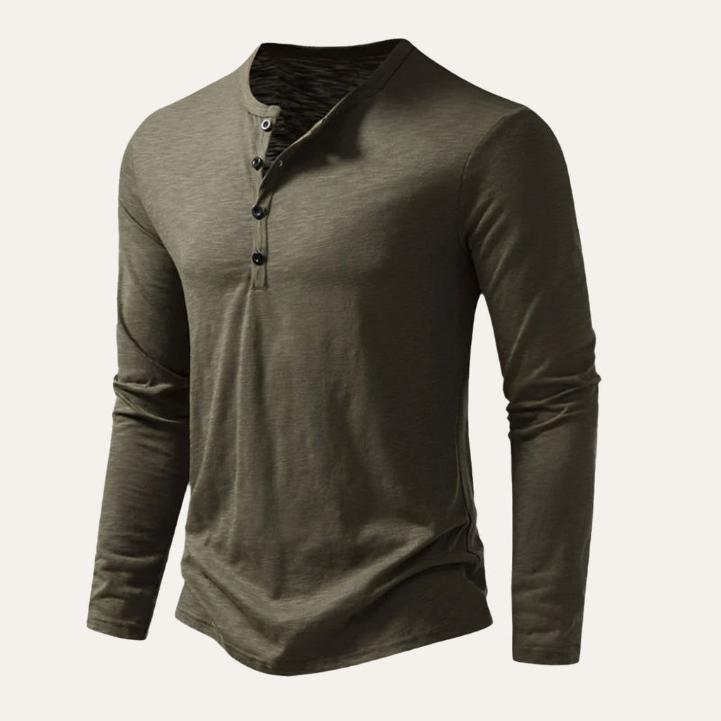 The Cromwell Long Sleeve Cotton Polo for Men