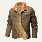 The Quebec Fleece Lined Suede Leather Jacket for Men