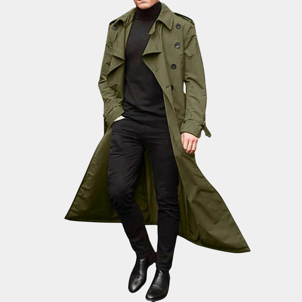 Henry | Men’s Classic Belted Trench Coat with Tailored Finish