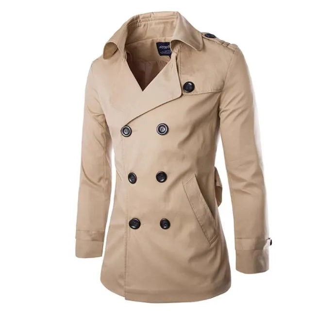 David | Men's Double Breasted Fall Trench Coat