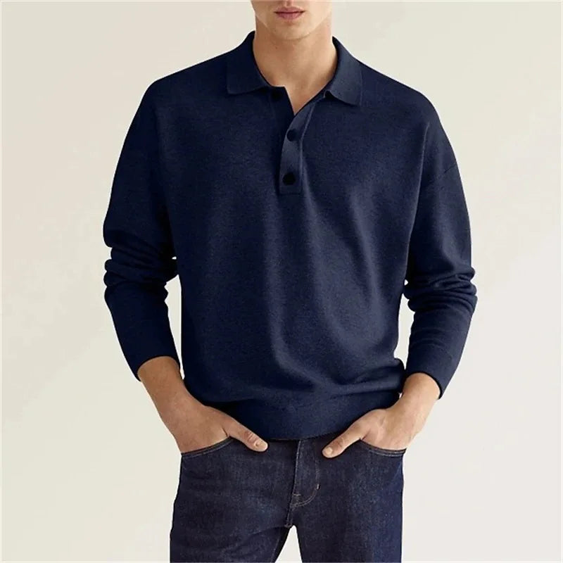 Lucas | Men's Minimal Long Sleeve Button Shirt