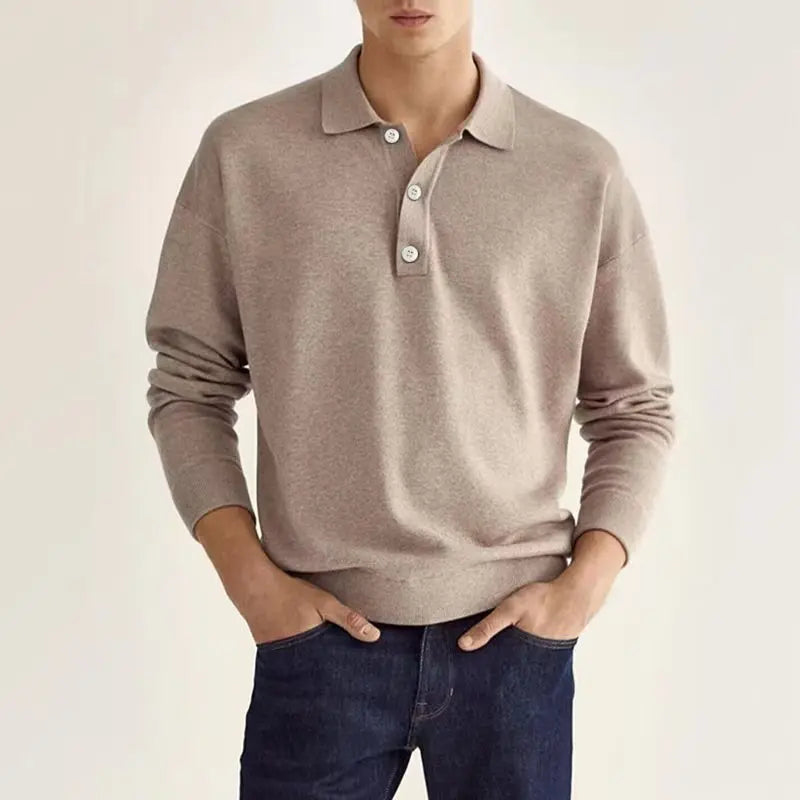 Lucas | Men's Minimal Long Sleeve Button Shirt