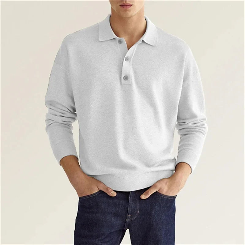 Lucas | Men's Minimal Long Sleeve Button Shirt