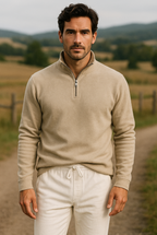 The Albury Classic Fleece Quarter Zip Jumper for Men