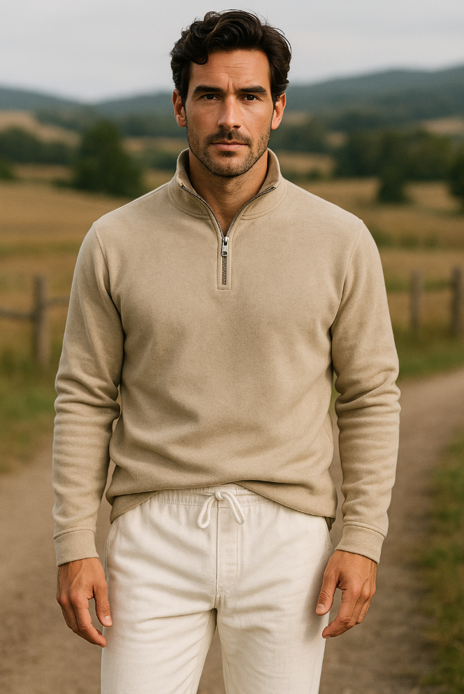 The Albury Classic Fleece Quarter Zip Jumper for Men