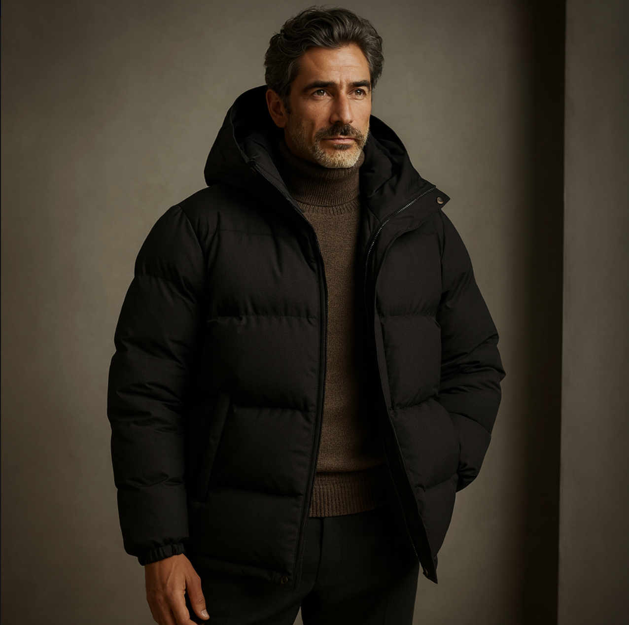 The Hamilton Men's Winter Quilted Puffer Jacket with Hood