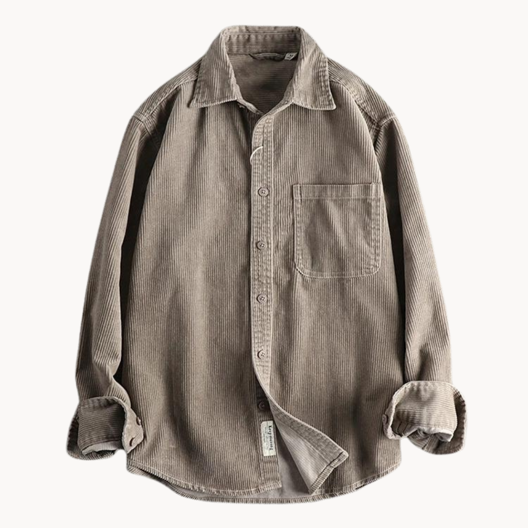 Alfred | Men’s Casual Corduroy Long Sleeve Shirt