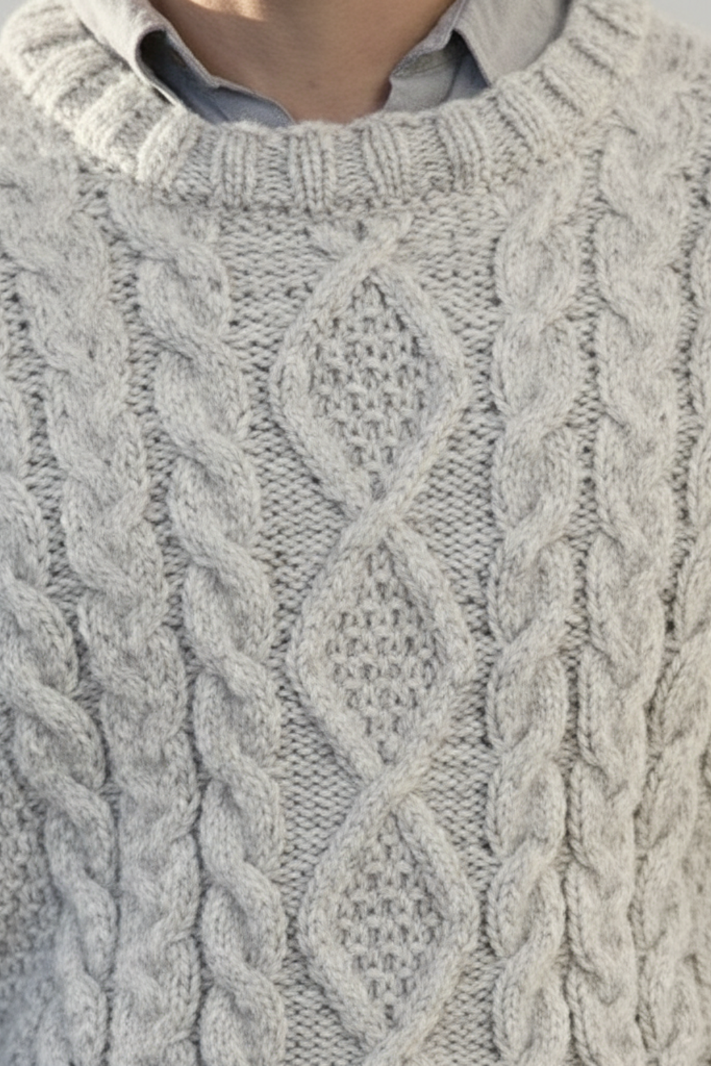 Men’s Solid Colour Neck Sweater - Classic Everyday Layer