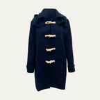 The Durham Warm Winter Navy Blue Wool Duffle Men's Coat