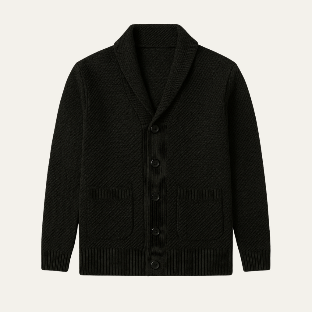 The Pembroke Men's Shawl Collar Button Up Knit Cardigan