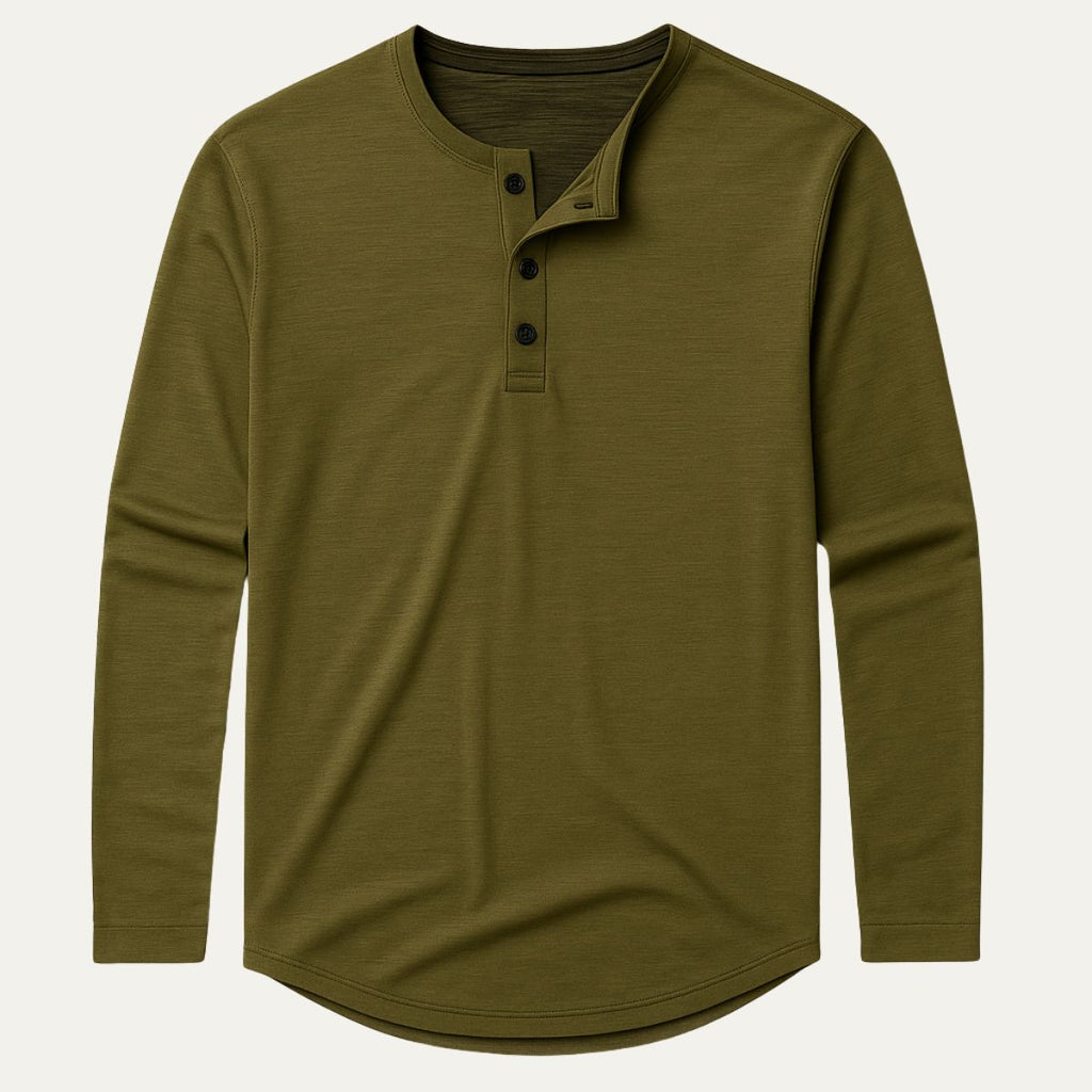 The Cromwell Long Sleeve Cotton Polo for Men